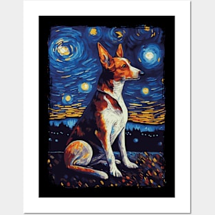 Podenco Starry Night Posters and Art